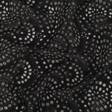 Famous Australian Designer Black Scalloped Embroidered Cotton Eyelet with Scalloped Edges