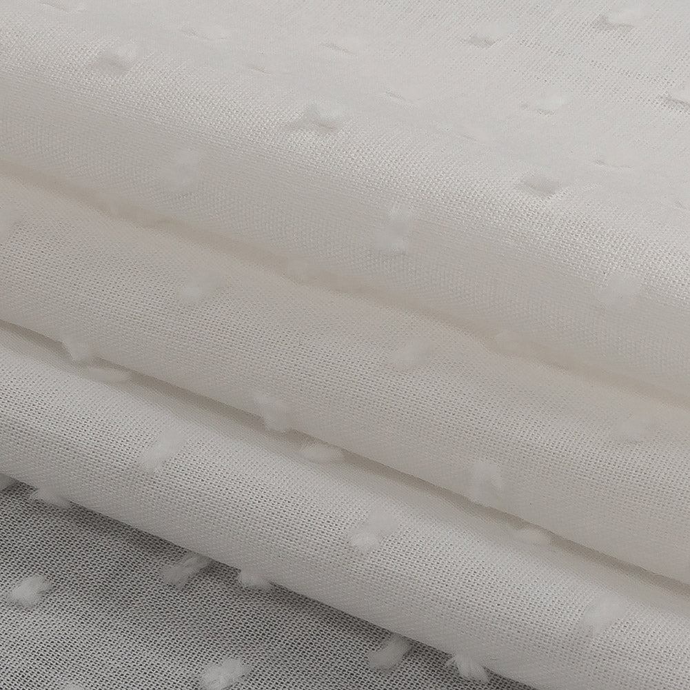 Famous Australian Designer Cloud Dancer Cotton Swiss Dot