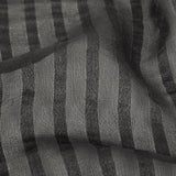 Famous Australian Designer Black Silk Georgette with Twill Stripes