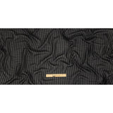 Famous Australian Designer Black Silk Georgette with Twill Stripes
