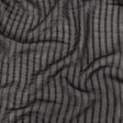 Famous Australian Designer Black Silk Georgette with Twill Stripes