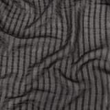 Famous Australian Designer Black Silk Georgette with Twill Stripes