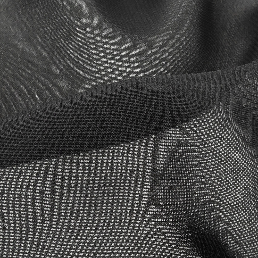 Famous Australian Designer Black Polyester Georgette