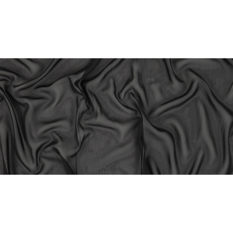 Famous Australian Designer Black Polyester Georgette