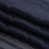 Famous Australian Designer Navy Silk Georgette with Twill Stripes