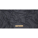 Famous Australian Designer Navy Silk Georgette with Twill Stripes