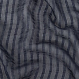 Famous Australian Designer Navy Silk Georgette with Twill Stripes