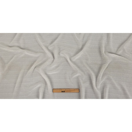 Famous Australian Designer Sugar Swizzle Crinkled Silk Crepe with Tonal Woven Stripes