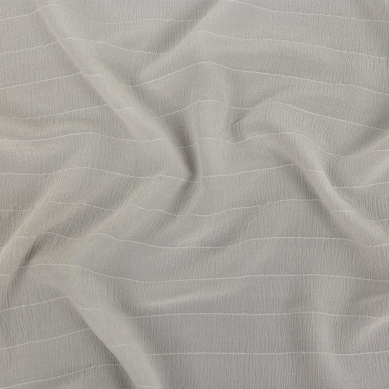 Famous Australian Designer Sugar Swizzle Crinkled Silk Crepe with Tonal Woven Stripes