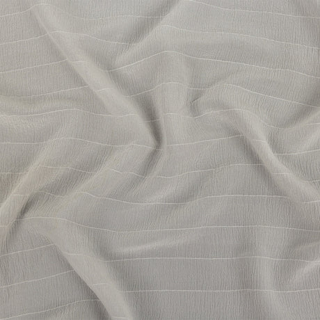 Famous Australian Designer Sugar Swizzle Crinkled Silk Crepe with Tonal Woven Stripes