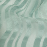 Famous Australian Designer Seafoam Crinkled Silk Chiffon with Satin Stripes