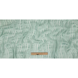 Famous Australian Designer Seafoam Crinkled Silk Chiffon with Satin Stripes
