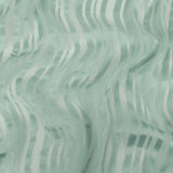 Famous Australian Designer Seafoam Crinkled Silk Chiffon with Satin Stripes