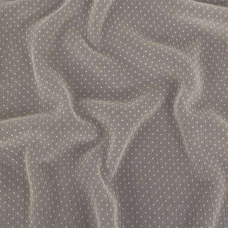 Famous Australian Designer Marshmallow Flocked Polka Dots Silk and Rayon Crinkled Chiffon