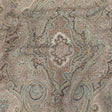 Famous Australian Designer Lotus, Gamboge and Baby Blue Paisley Printed Silk Georgette with Satin Polka Dots