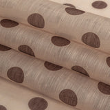 Famous Australian Designer Nude and Cocoa Polka Dotted Linen and Silk Organza