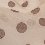 Famous Australian Designer Nude and Cocoa Polka Dotted Linen and Silk Organza