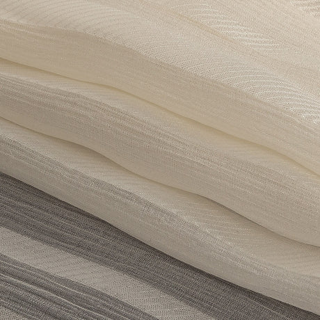 Famous Australian Designer Papyrus Crinkled Silk Chiffon with Twill Stripes