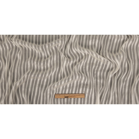 Famous Australian Designer Papyrus Crinkled Silk Chiffon with Twill Stripes