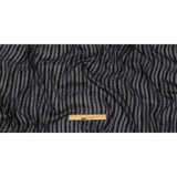 Famous Australian Designer French Navy Crinkled Silk Chiffon with Twill Stripes