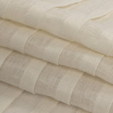 Famous Australian Designer Ivory Pintucked Pleats Linen Woven Panel