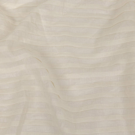 Famous Australian Designer Ivory Pintucked Pleats Linen Woven Panel
