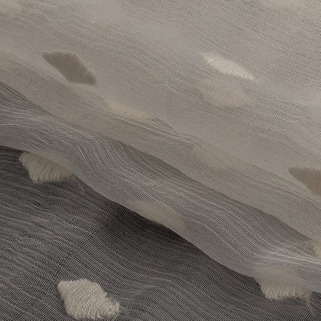 Famous Australian Designer Pristine Embroidered Diamonds Crinkled Silk Chiffon