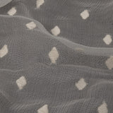 Famous Australian Designer Pristine Embroidered Diamonds Crinkled Silk Chiffon