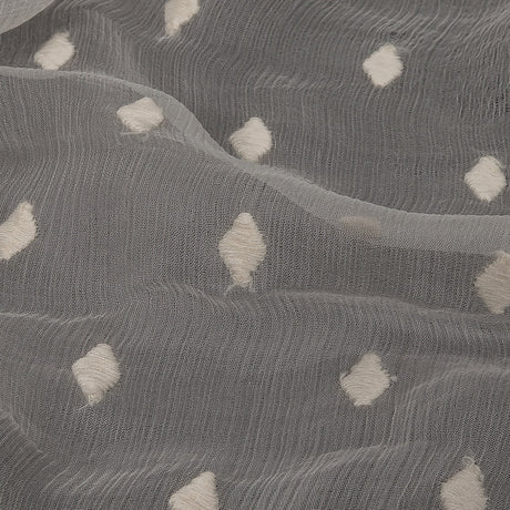 Famous Australian Designer Pristine Embroidered Diamonds Crinkled Silk Chiffon
