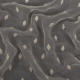 Famous Australian Designer Pristine Embroidered Diamonds Crinkled Silk Chiffon