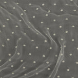 Famous Australian Designer Tofu Embroidered Dots Crinkled Silk Chiffon