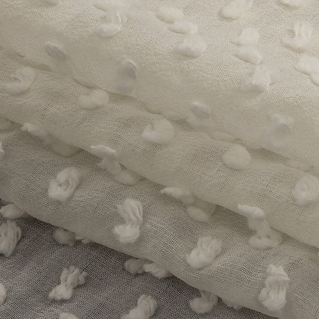 Famous Australian Designer Pearl Faux Swiss Dot Silk Georgette