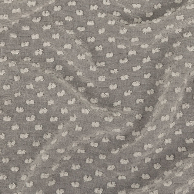 Famous Australian Designer Pearl Faux Swiss Dot Silk Georgette