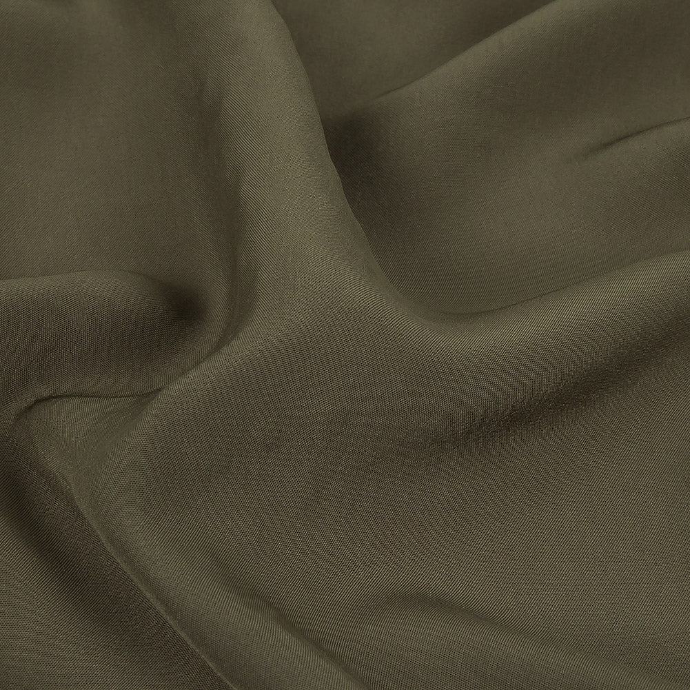 Famous Australian Designer Olive Crepe de Chine Viscose Lining