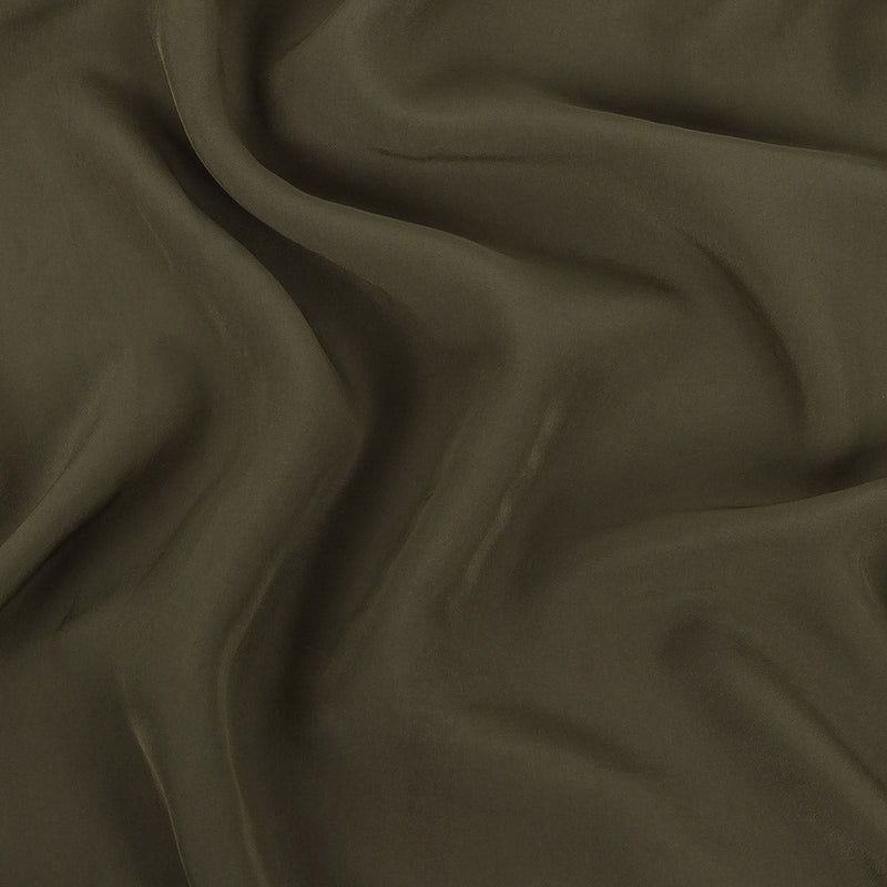 Famous Australian Designer Olive Crepe de Chine Viscose Lining