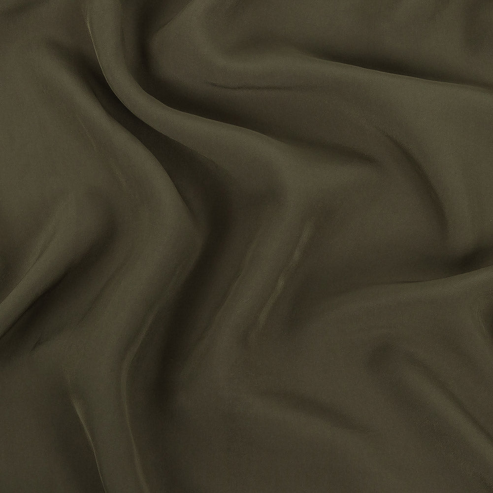 Famous Australian Designer Olive Crepe de Chine Viscose Lining