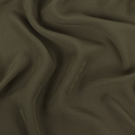Famous Australian Designer Olive Crepe de Chine Viscose Lining