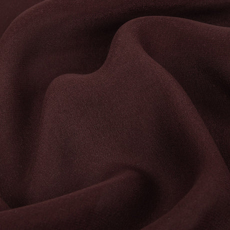 Famous Australian Designer Mahogany Satin-Faced Silk Chiffon