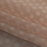 Famous Australian Designer Peach and Ivory Polka Dotted Silk Georgette