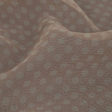 Famous Australian Designer Peach and Ivory Polka Dotted Silk Georgette