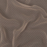 Famous Australian Designer Peach and Ivory Polka Dotted Silk Georgette