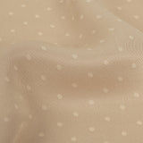 Famous Australian Designer Pink Tint Polka Dotted Shiny Viscose Twill