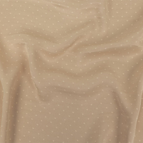 Famous Australian Designer Pink Tint Polka Dotted Shiny Viscose Twill