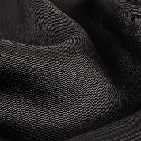 Famous Australian Designer Black Heavy Drape Viscose Sateen