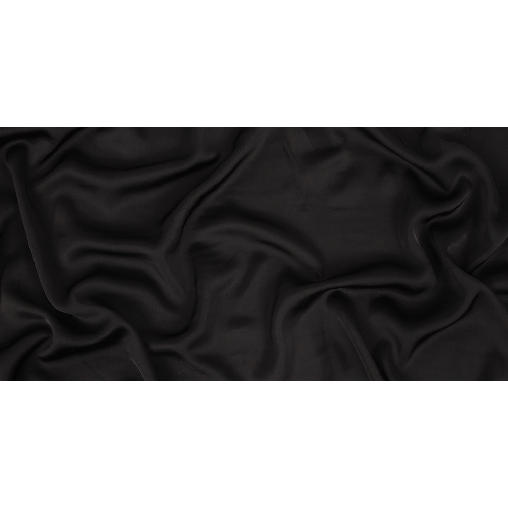 Famous Australian Designer Black Heavy Drape Viscose Sateen