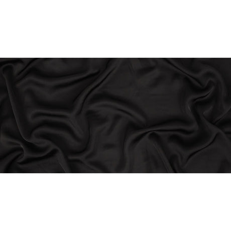 Famous Australian Designer Black Heavy Drape Viscose Sateen