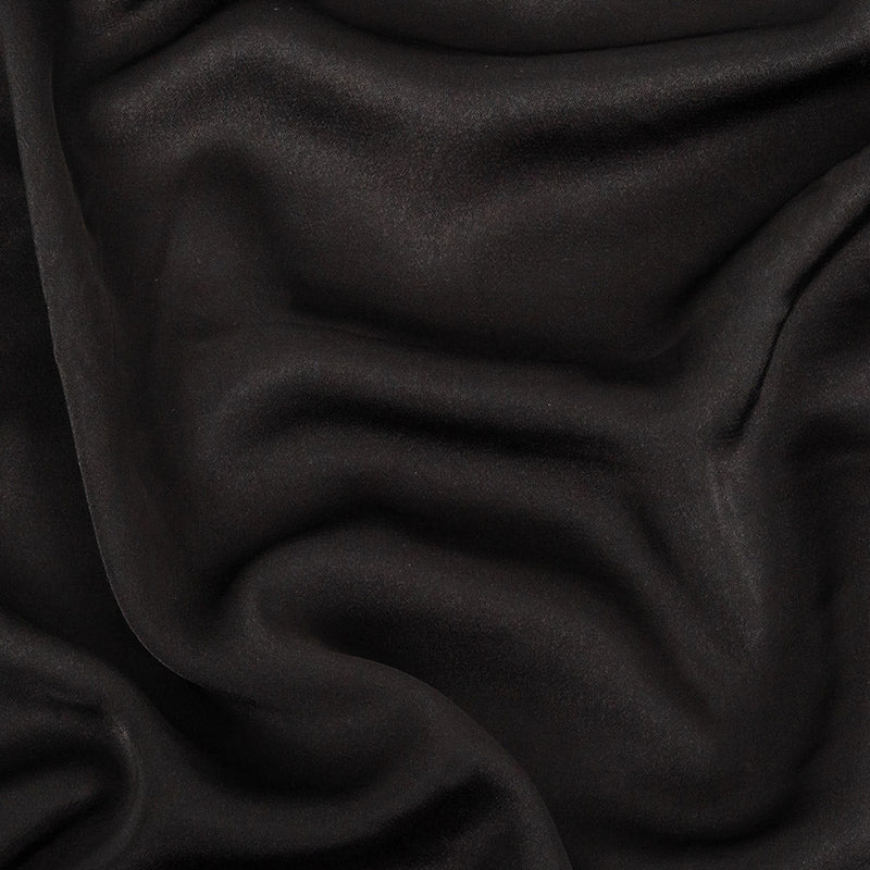 Famous Australian Designer Black Heavy Drape Viscose Sateen