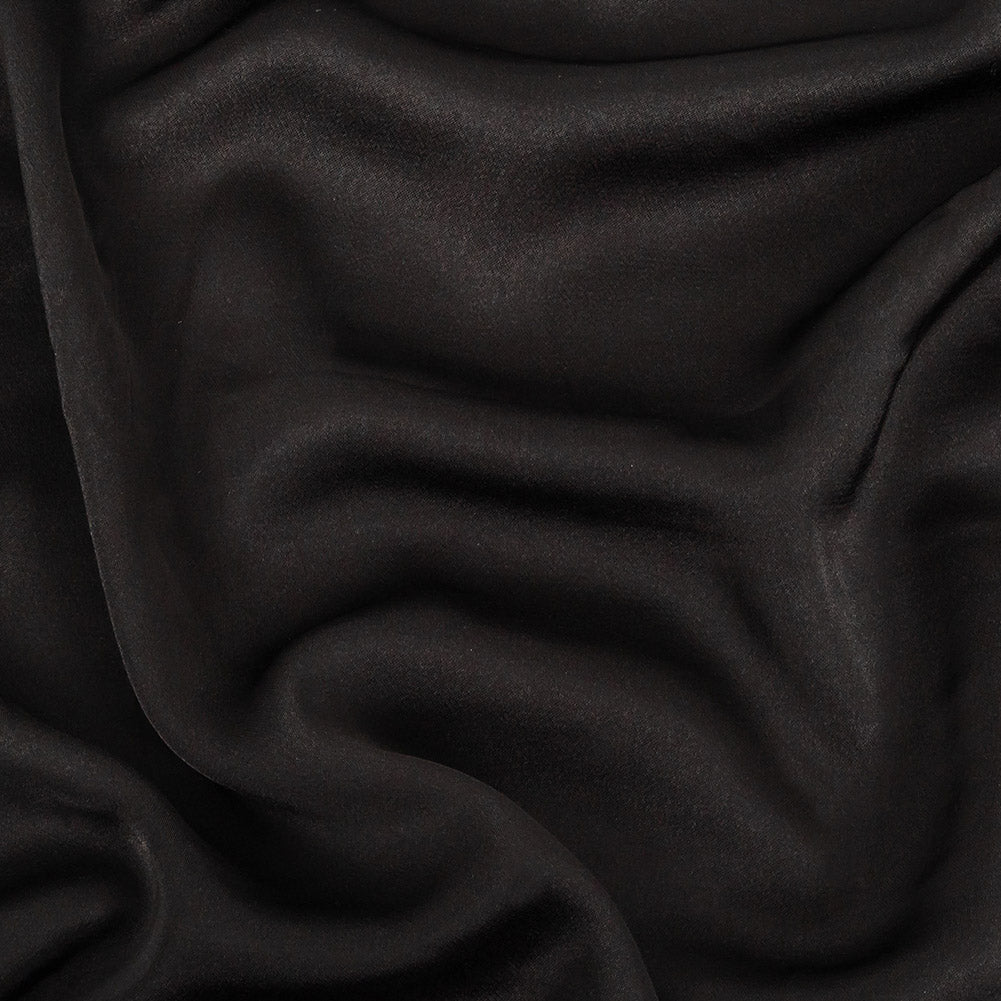 Famous Australian Designer Black Heavy Drape Viscose Sateen