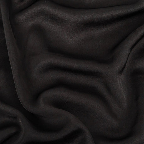 Famous Australian Designer Black Heavy Drape Viscose Sateen