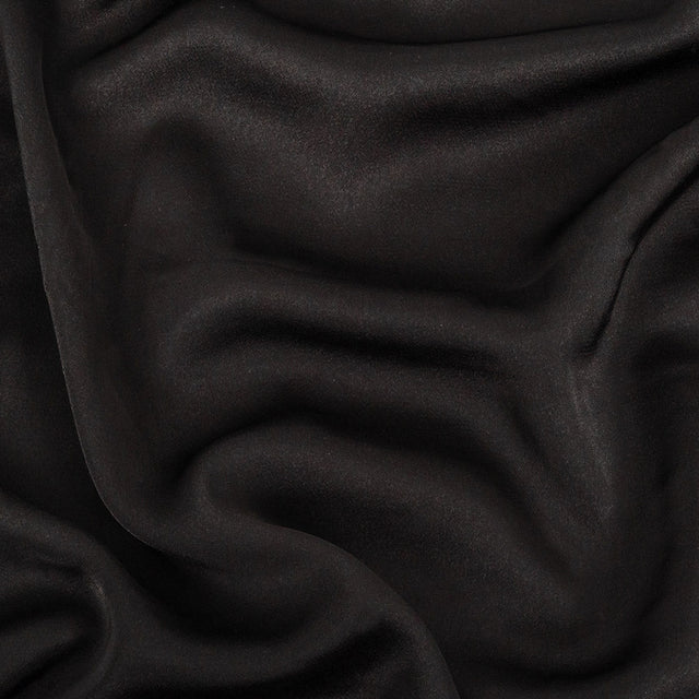 Famous Australian Designer Black Heavy Drape Viscose Sateen